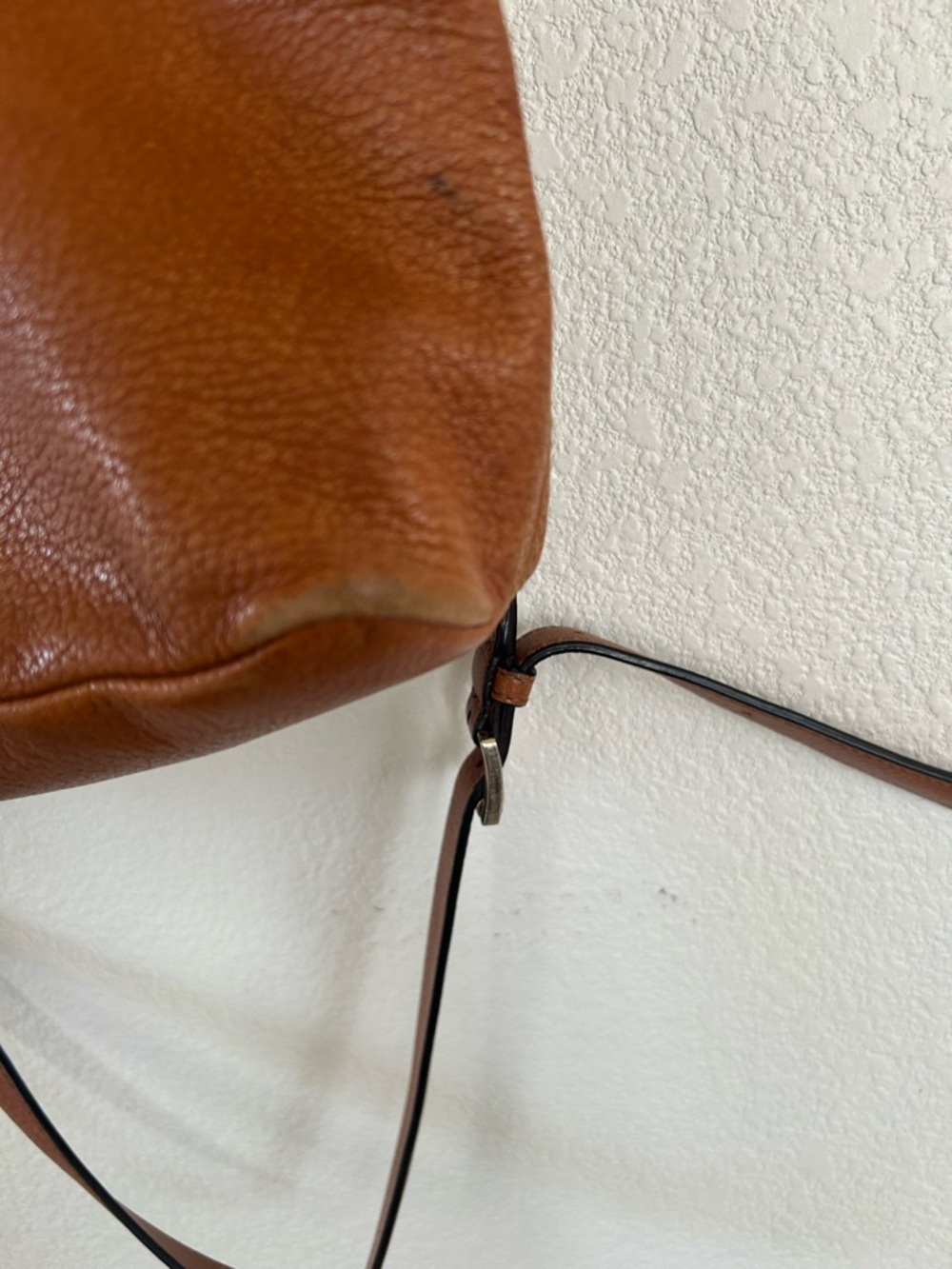 Michael Kors Chestnut Pebbled Leather Shoulder Bag with Gold Hardware - Picture 14 of 16